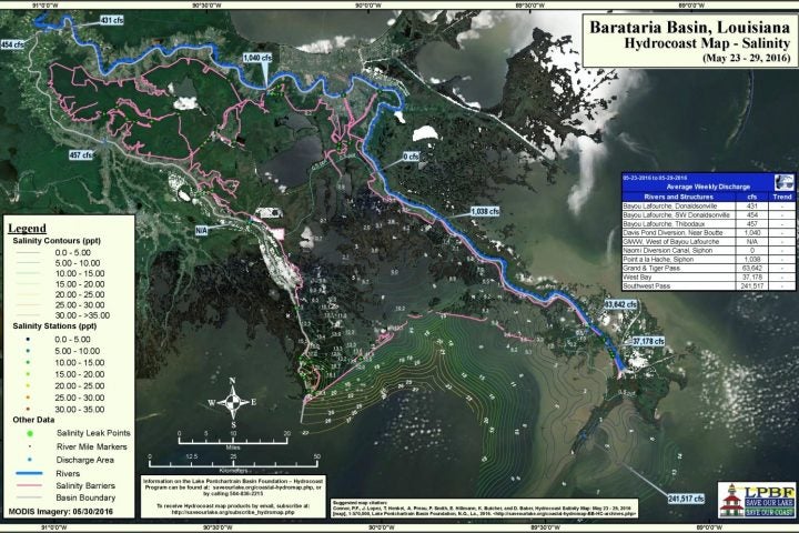 LPBF Launches Hydrocoast Maps to Monitor Conditions in Barataria Basin