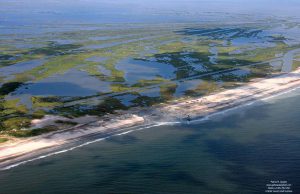 Aerial photo of land loss - Restore the Mississippi River Delta
