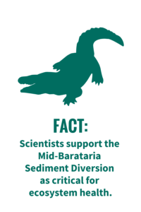 Scientists support the Mid-Barataria Sediment Diversio as critical for ecosystem health.